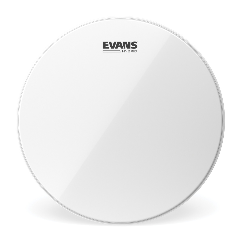 EVANS Hybrid White Marching Snare Drum Head, 14 "