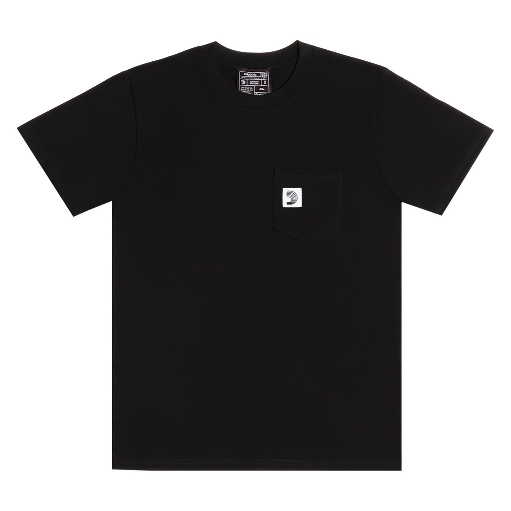 T-shirt avec poche D'Addario D Mark, noir, S