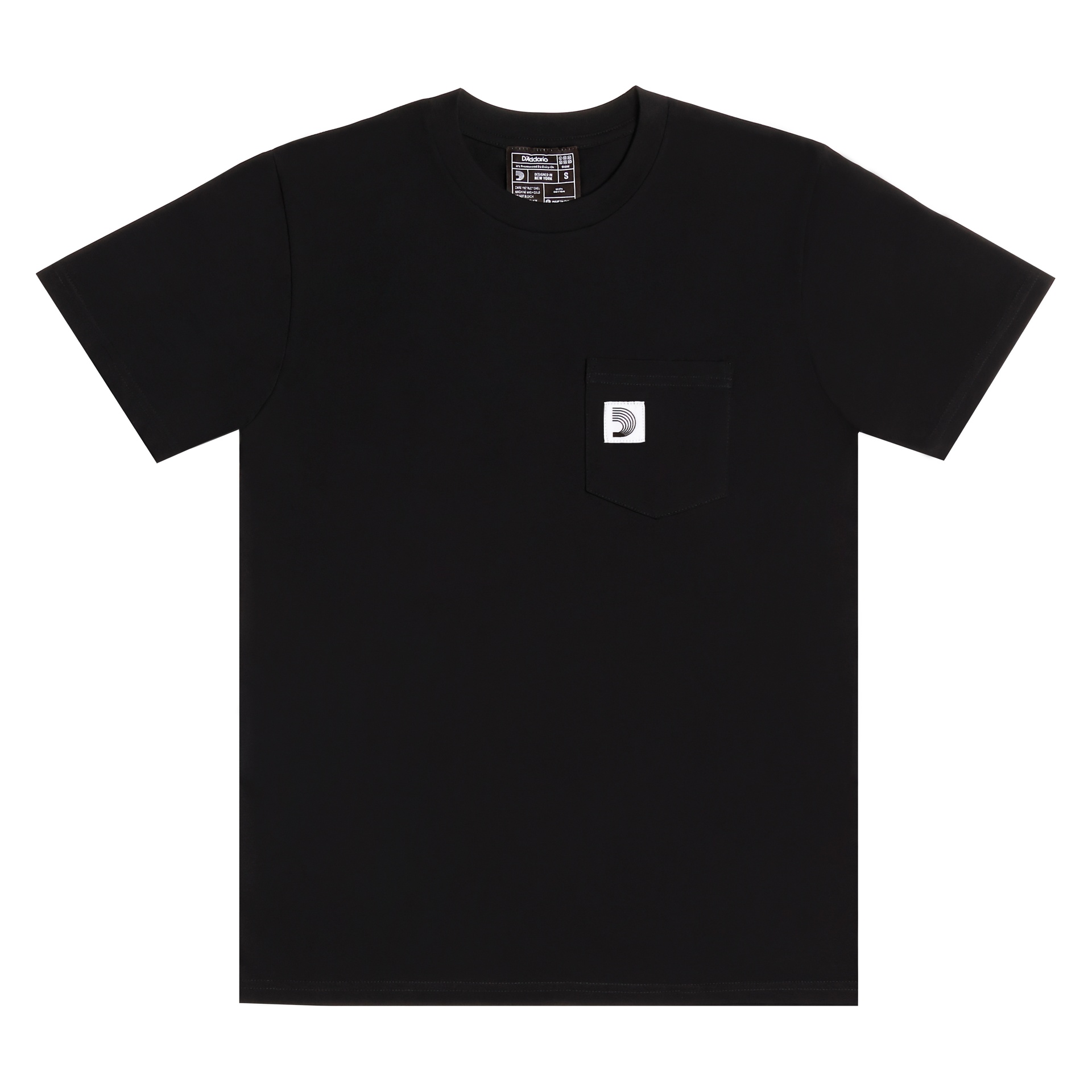 T-shirt avec poche D'Addario D Mark, noir, 2X
