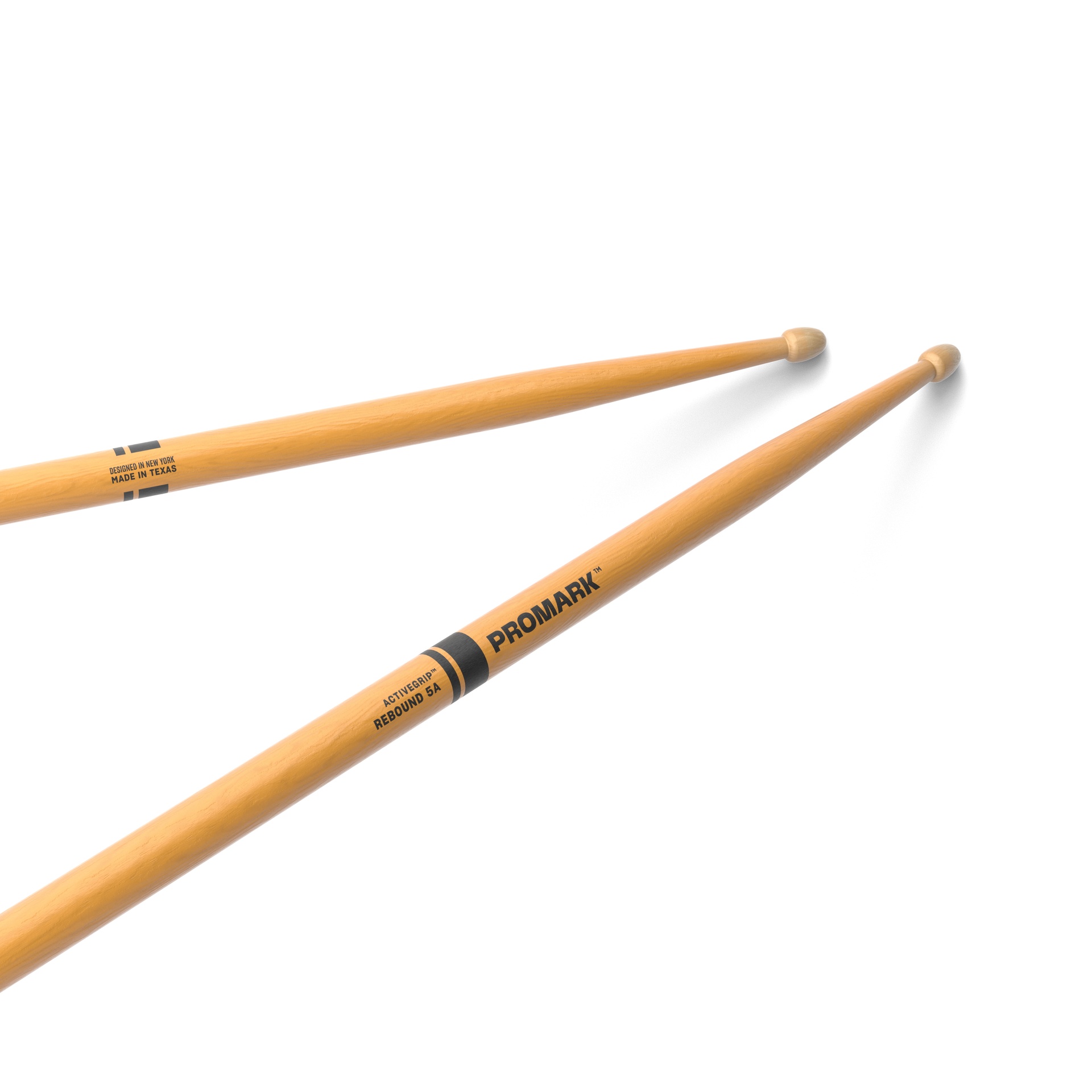 ProMark Rebound 5A ActiveGrip Clear Hickory Drumstick, Acorn Wood Tip