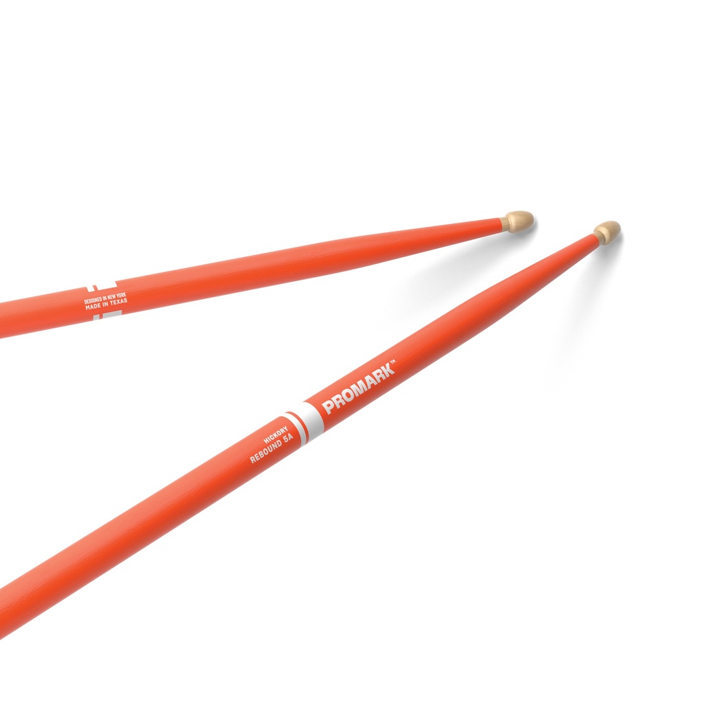 ProMark Rebound 5A Painted Orange Hickory Drumstick, Acorn Wood Tip