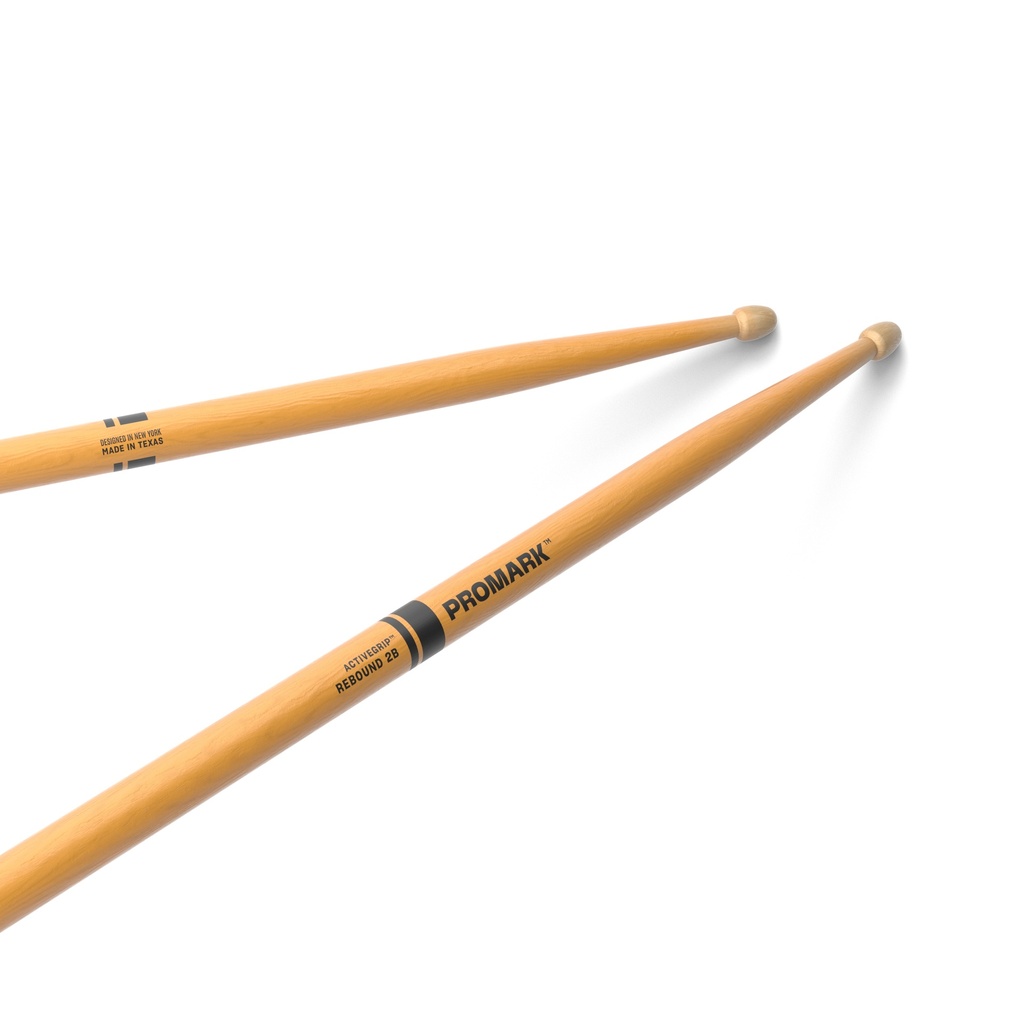 ProMark Rebound 2B ActiveGrip Clear Hickory Drumstick, Acorn Wood Tip
