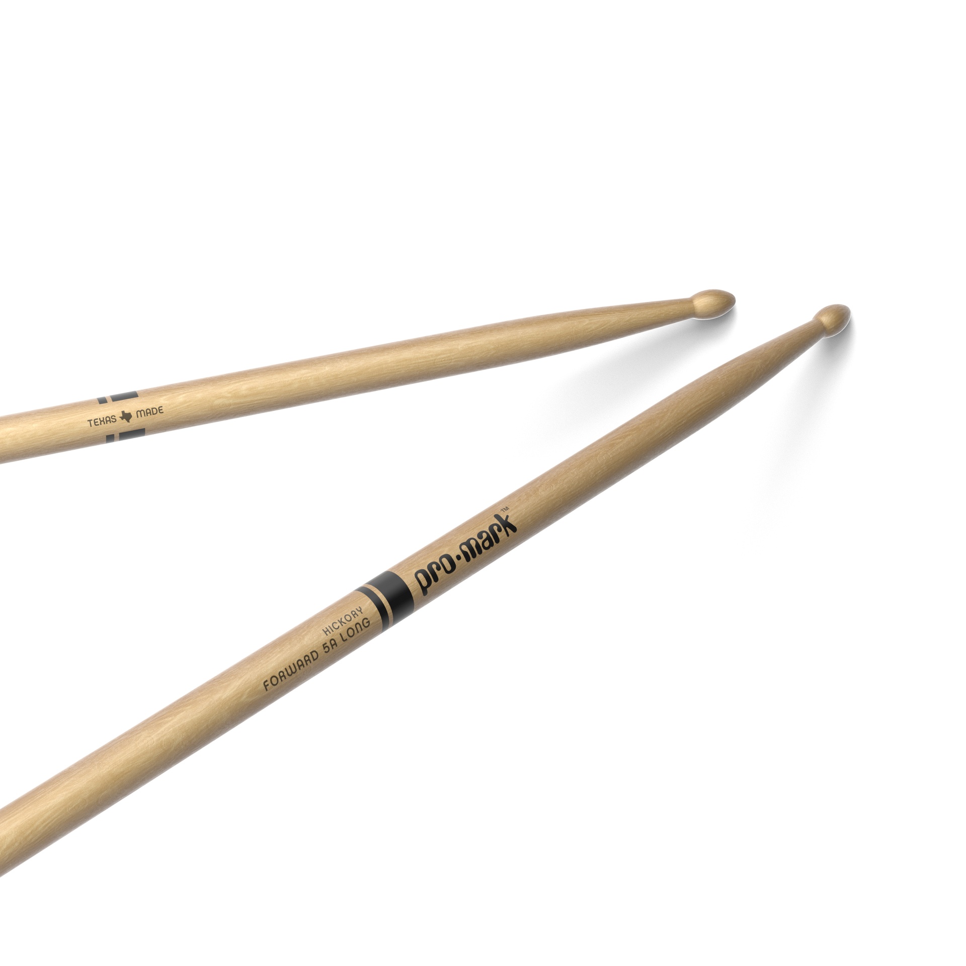 ProMark Classic Forward 5A Long Hickory Drumstick, Oval Wood Tip