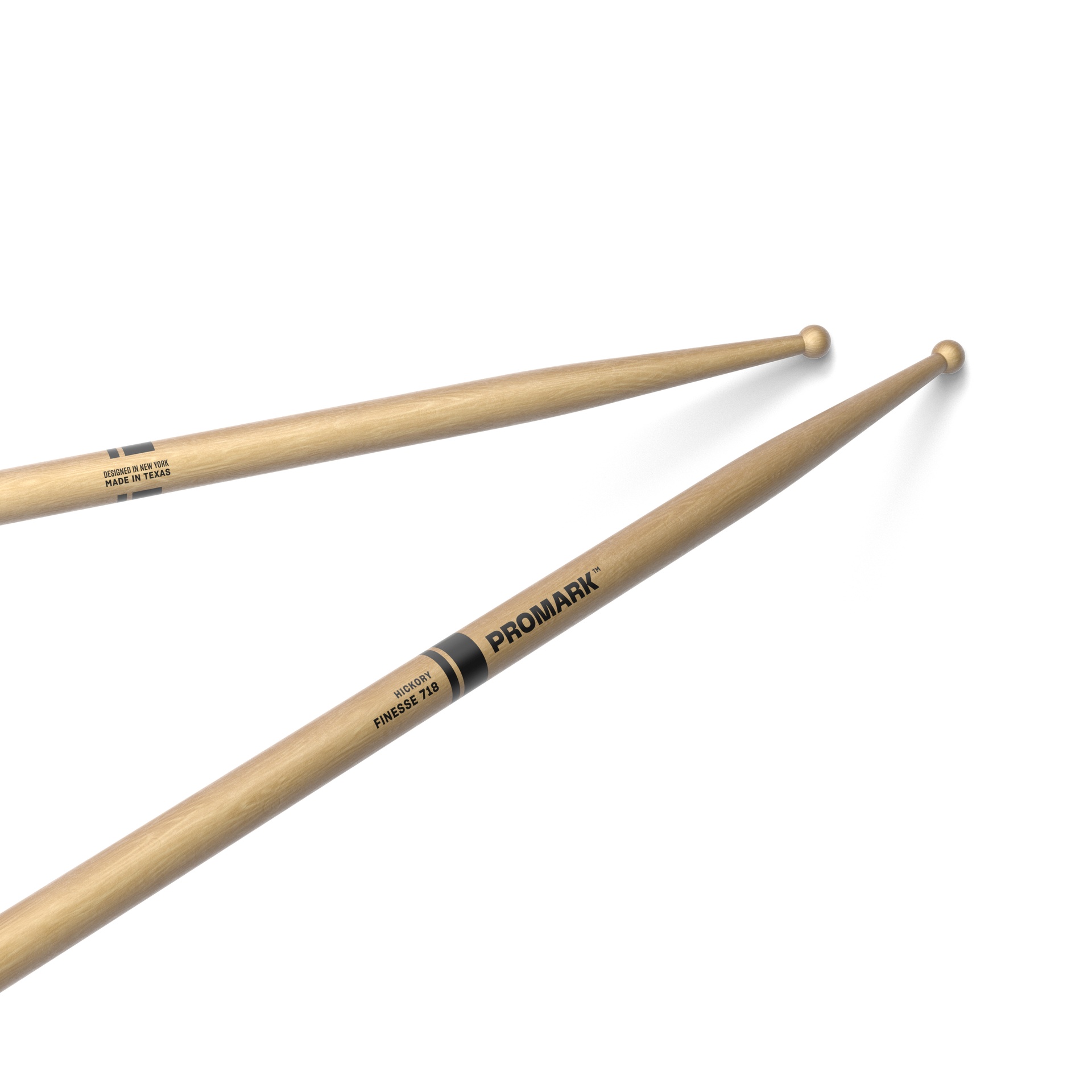 ProMark Finesse 718 Hickory Drumstick, Small Round Wood Tip