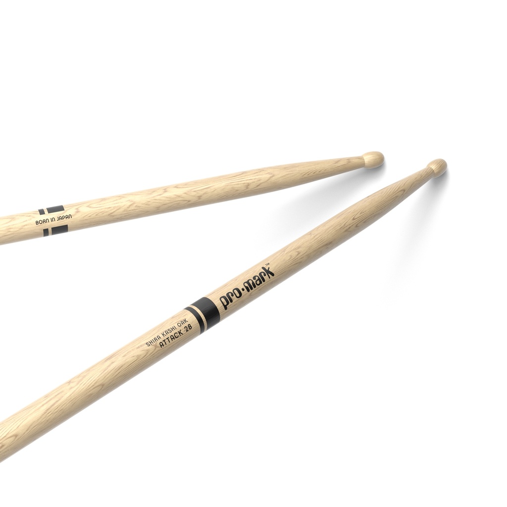 ProMark Classic Attack 2B Shira Kashi Oak Drumstick, OvalTip