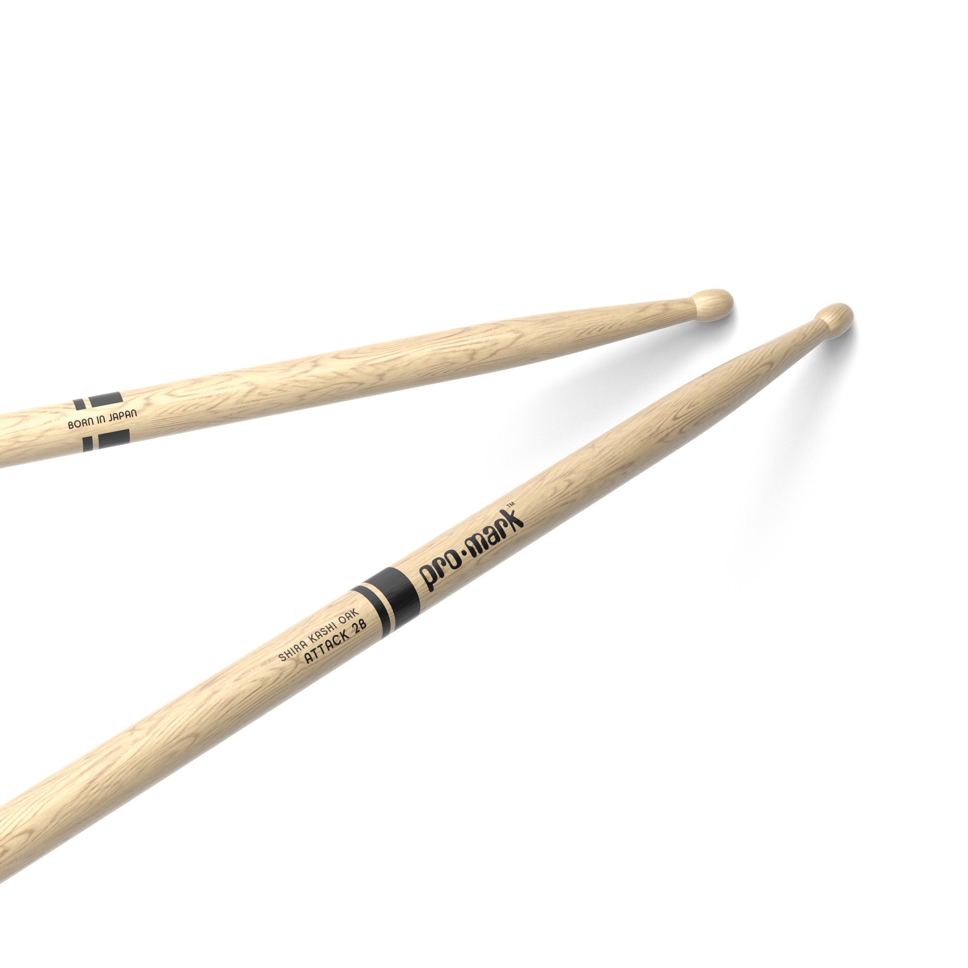 ProMark Classic Attack 2B Shira Kashi Oak Drumstick, OvalTip