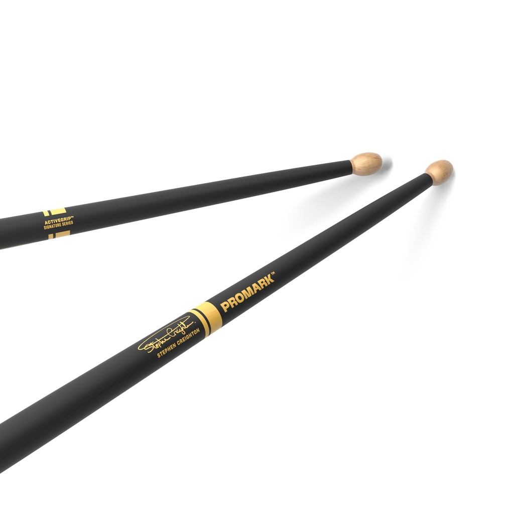 ProMark Stephen Creighton Pipe Band ActiveGrip Maple Drumstick, Wood Tip