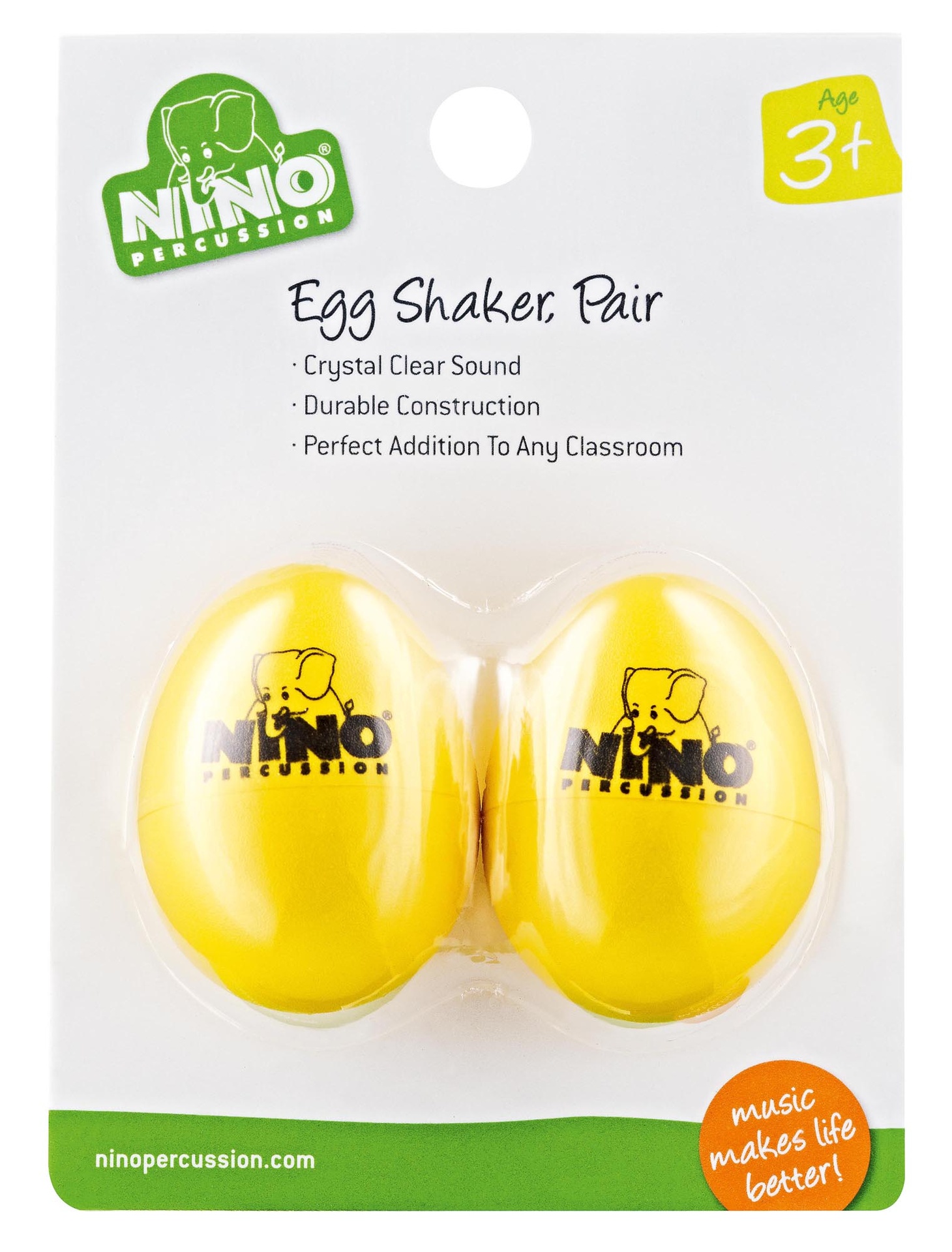 PAIRE OEUF-SHAKER NINO JAUNE