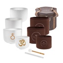 SET 4 SINGING BOWL SONIC ENERGY CRYSTAL