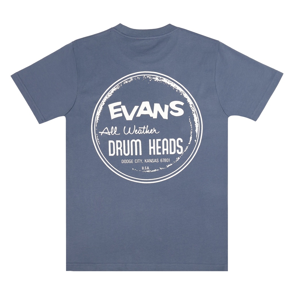 Evans Heritage Pocket T-Shirt, Petrol Blue, 2XL