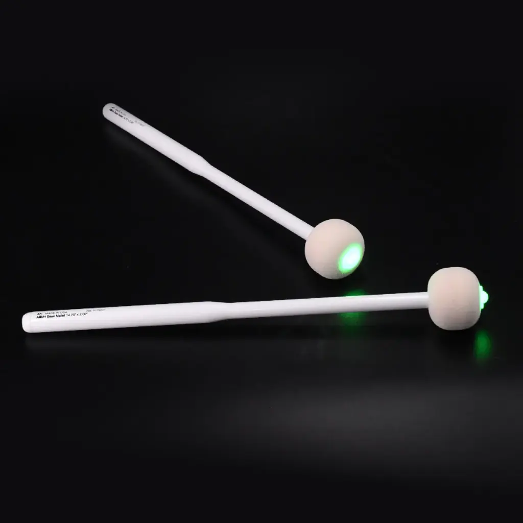 Battes grosse-caisse - Marching LUMINEUSES finition blanche – 2 battes