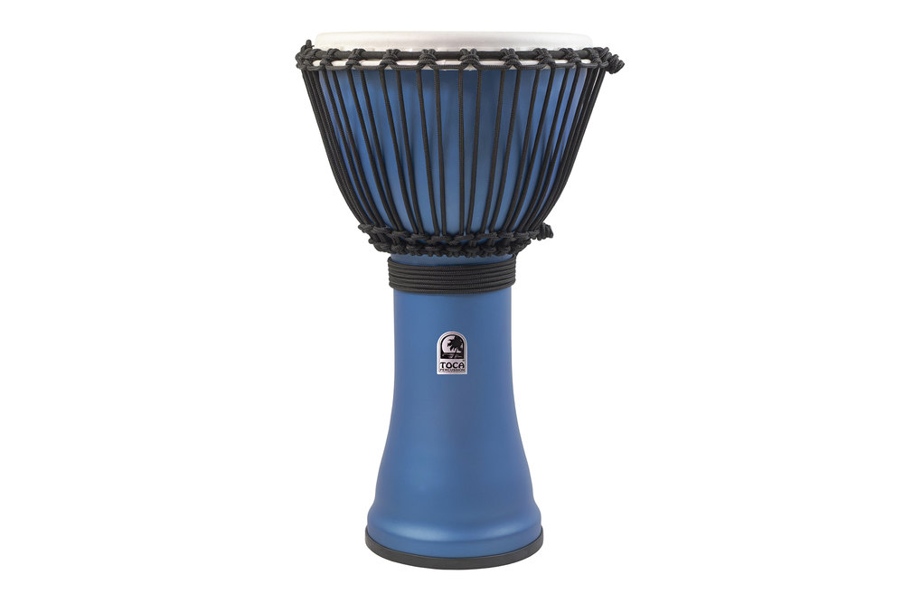 Djembe Freestyle accord par corde bleu océan mat