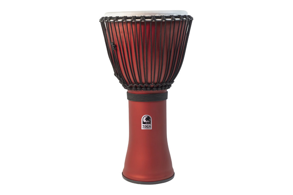 Djembe Freestyle accord par corde rouge mat