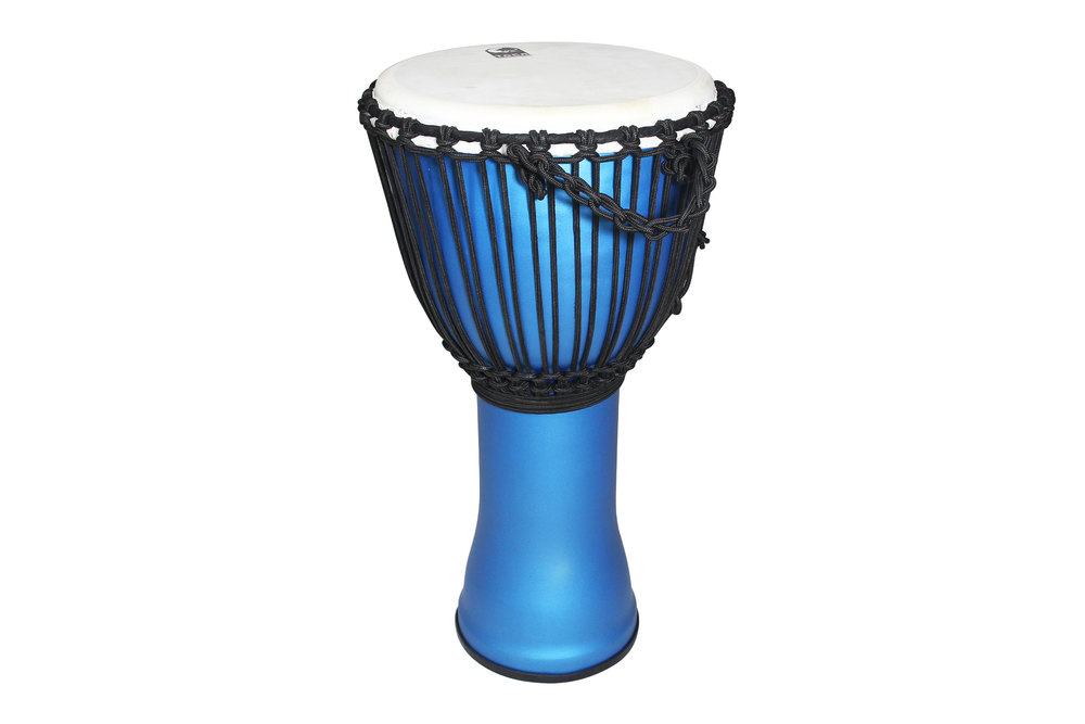 Djembe Freestyle accord par corde bleu océan mat