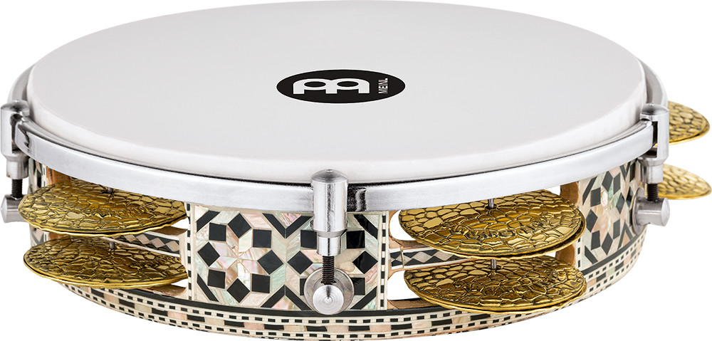 MEINL Percussion Artisan Edition Series Riq Drum - 8 3/4" White Pearl/Mosaic Royale
