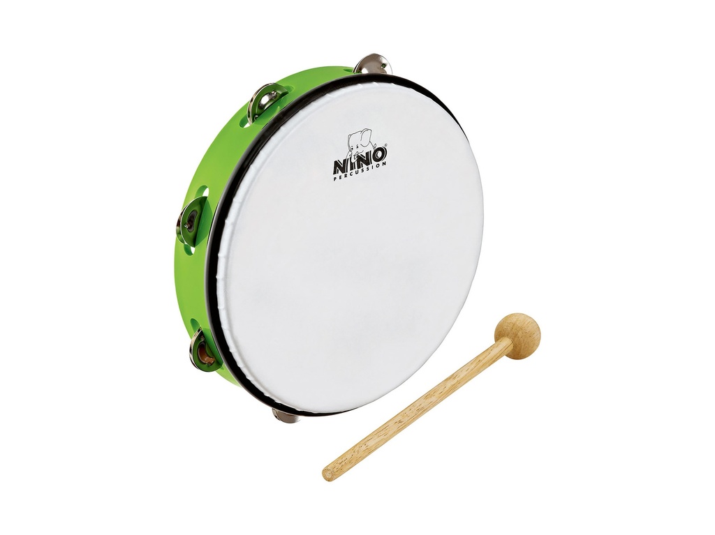 TAMBOURIN NINO ABS 8" + CYMB. VERT