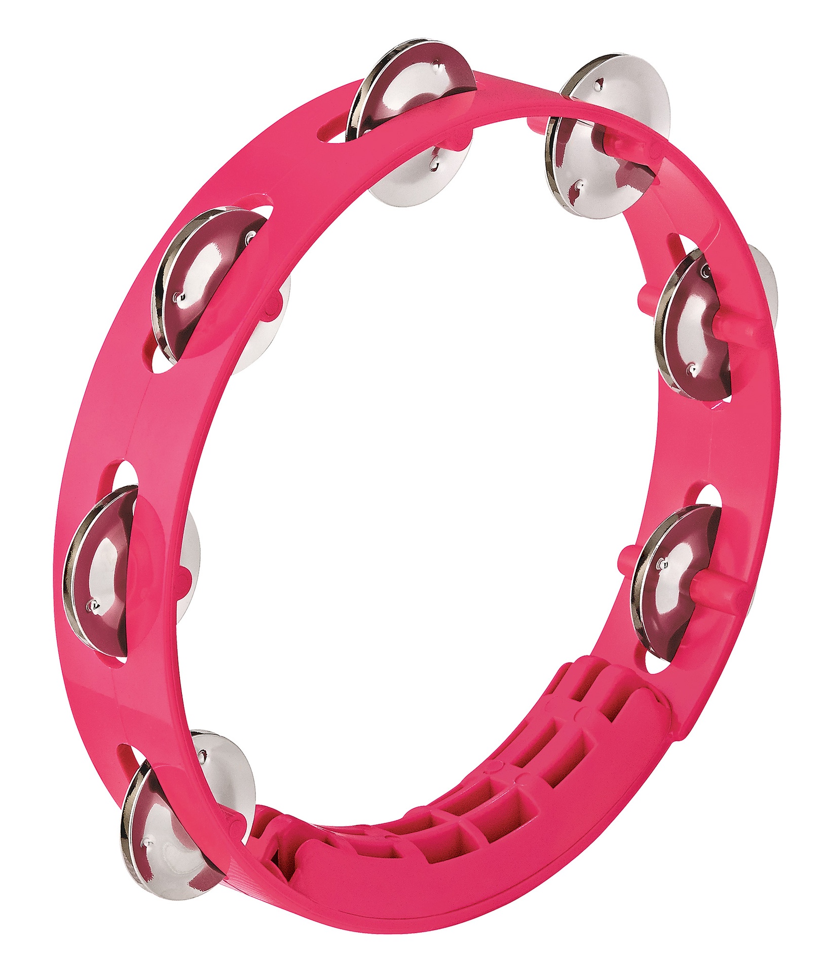 TAMBOURIN NINO ABS 8"/1 RANG ROSE