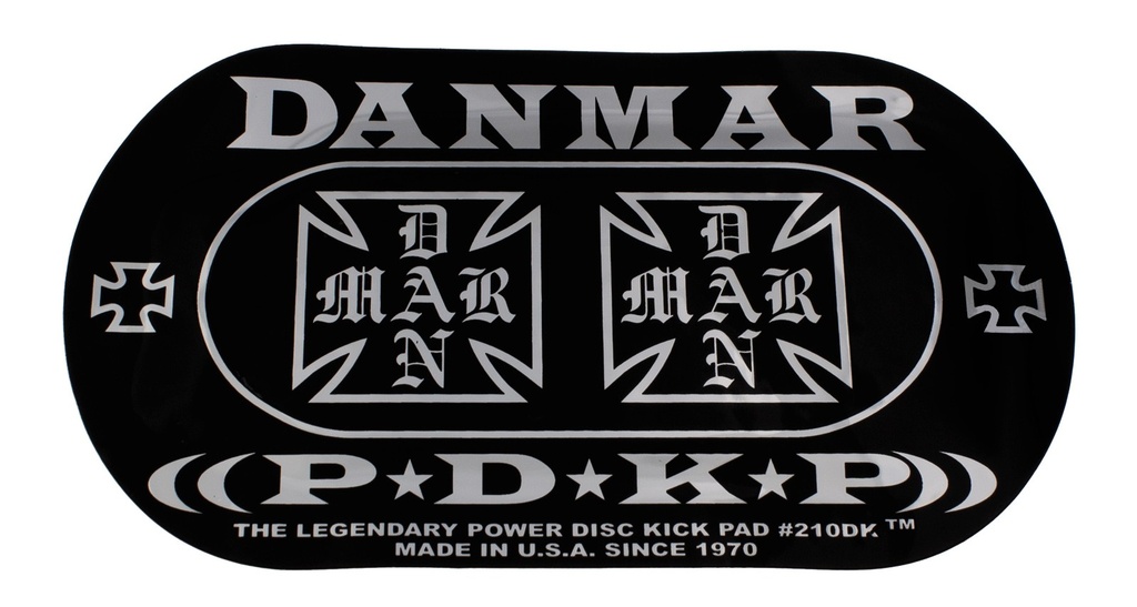 210DKIC - Pad Autocollant Grosse Caisse Double pédale - Iron Cross