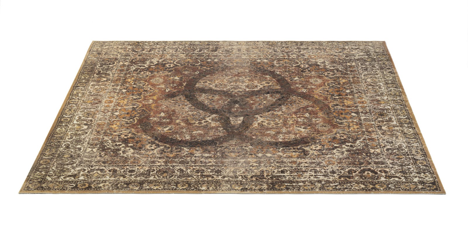 VP185-BNZII - Tapis Vintage Persian 1.85 x 1.60m Antidérapant - Bonzo II