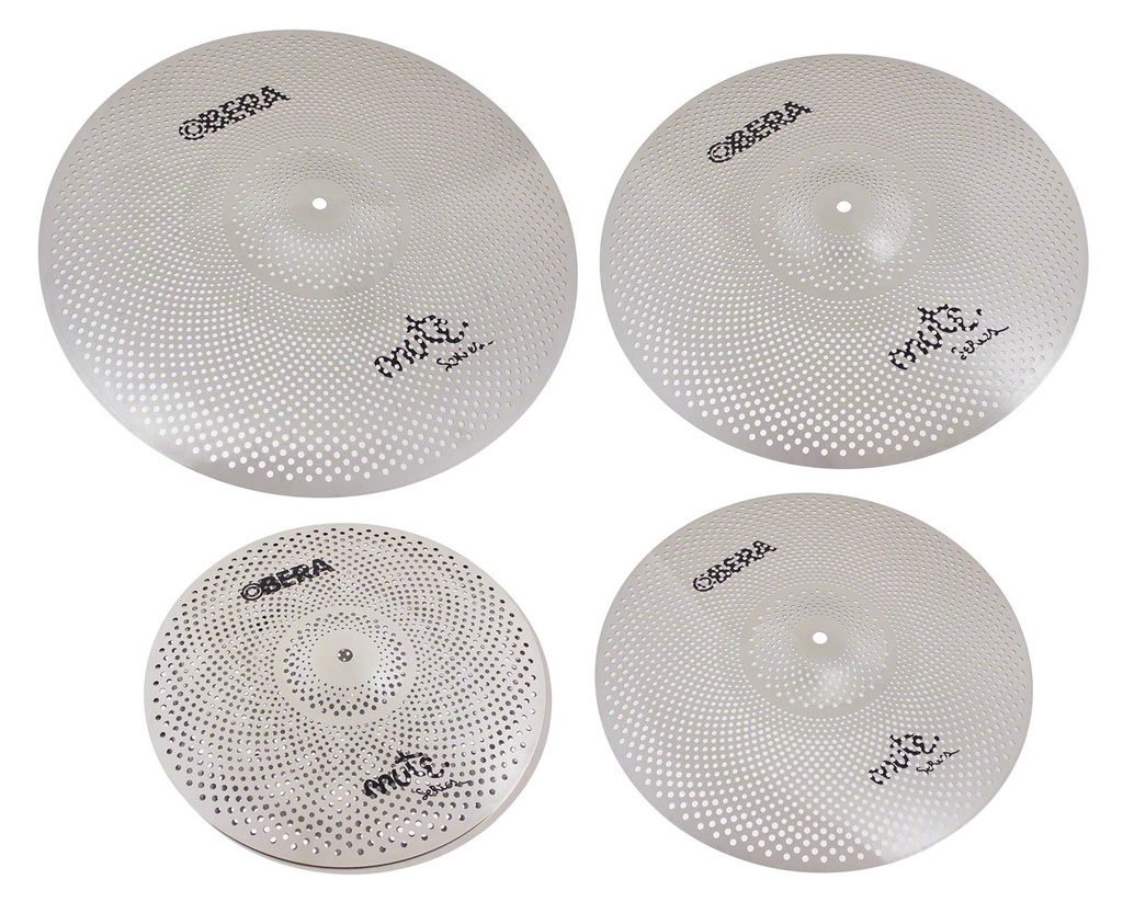 Set 4 Cymbales Silencieuces Mute - 14" 16" 18" 20"