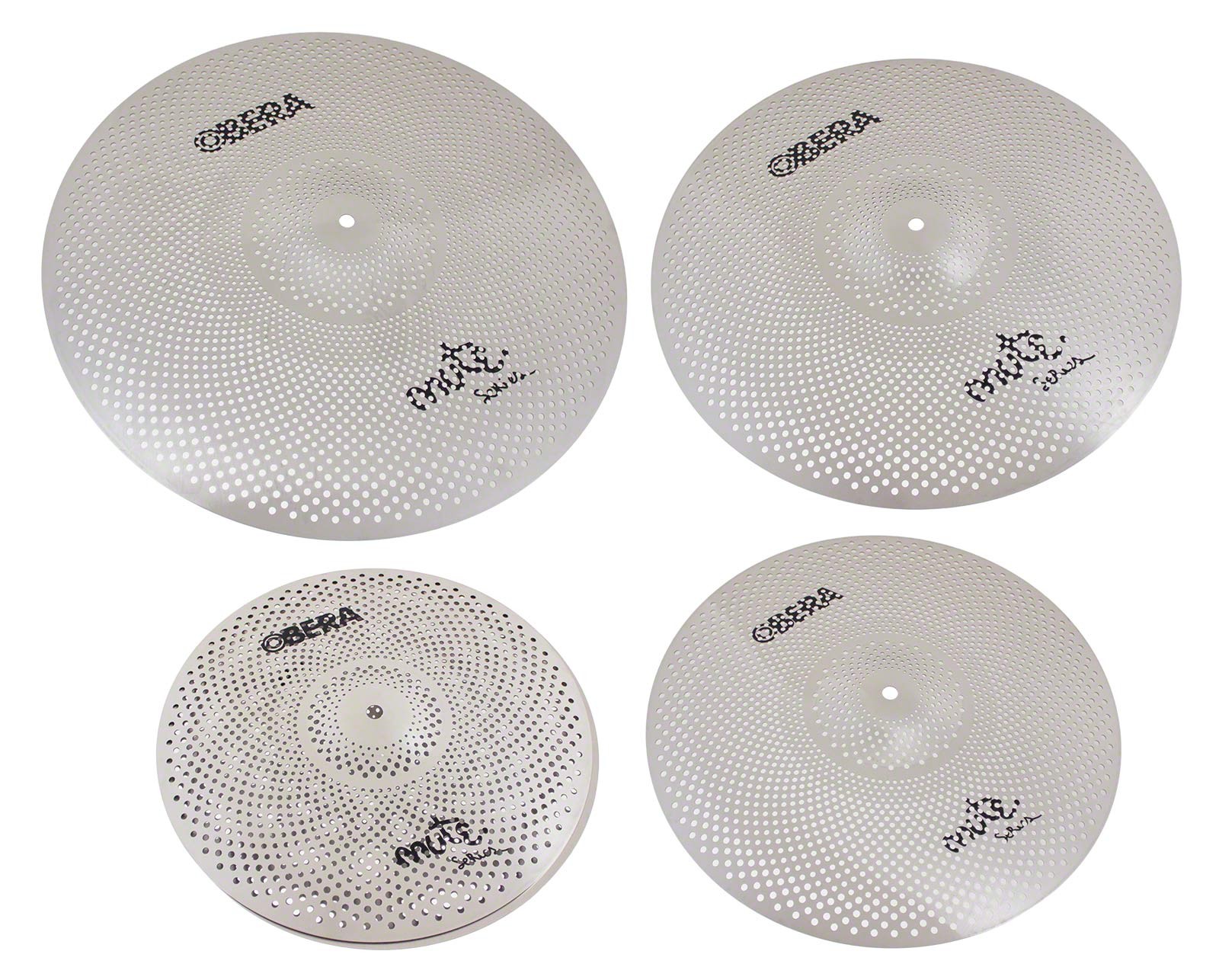 Set 4 Cymbales Silencieuces Mute - 14" 16" 18" 20"