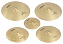 Set 5 Cymbales Silencieuces Mute - 14" 16" 18" 20" 10" - Finition Brass