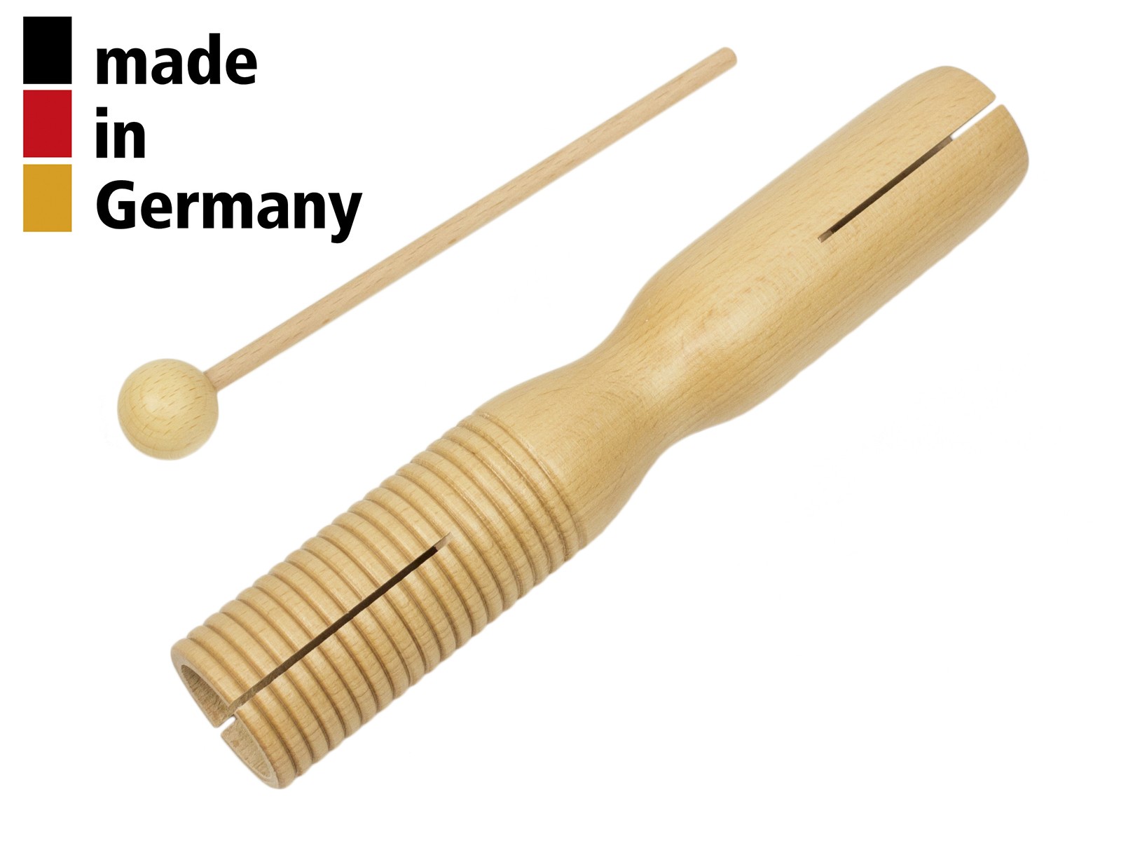 Tone Block / Guiro Hêtre 2 Tons + Baguette - 3+