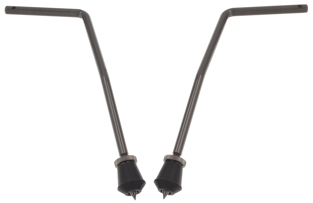 BDS7-105-BK - Pieds Grosse Caisse Incurvés - Ø10.5mm (x2) - Noir