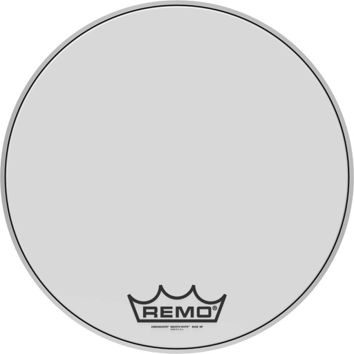 [BR-1220-MP] Peau 20" Ambassador blanc lisse Crimplock pour grosse caisse