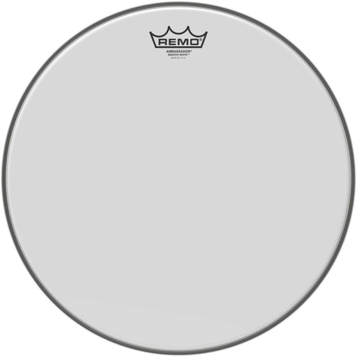 [BA-0215-00] Peau Ambassador blanc lisse 15" pour tom/ Caisse claire/ Tom sur pieds