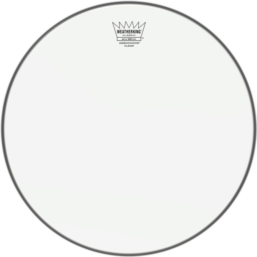 [CL-0314-BA] Peau de frappe Ambassador transparente de 14" pour batterie vintage ou personnalisée (Classic Fit)