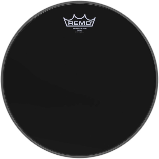 [ES-0012-00] Peau Ebony Ambassador 12" pour Tom/ Caisse claire