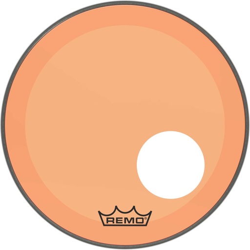 [P3-1318-CT-OGOH] Peau Powerstroke 3 Colortone pour grosse caisse, orange, 18", avec trou décentré de 5"