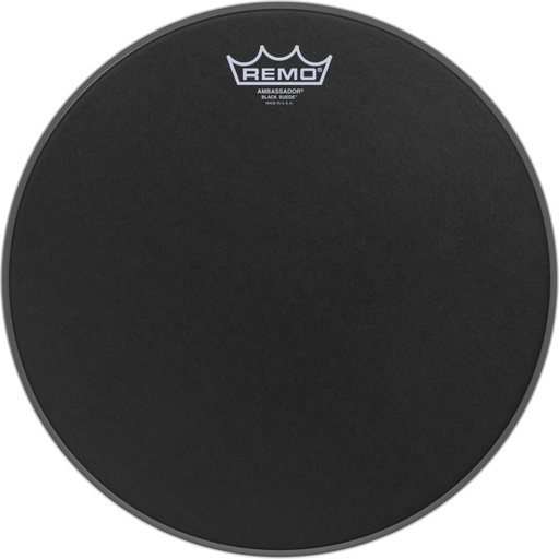 [BA-0813-ES] Peau Black Suede Ambassador 13" pour Tom/ Caisse claire