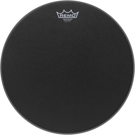 [BA-0815-ES] Peau Black Suede Ambassador 15" pour Tom/ Caisse claire/ Tom sur pieds