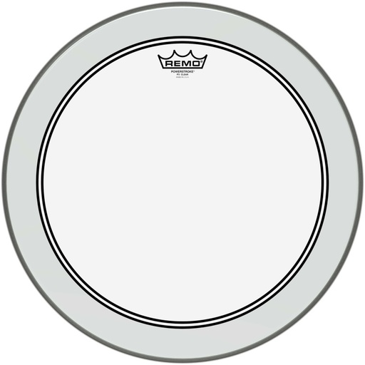 [P3-0318-BP] Peau Powerstroke 3 Ambassador transparente 18" pour Tom sur pieds