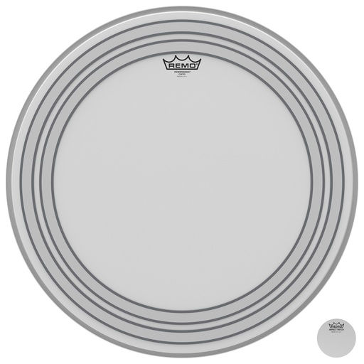 [PW-1122-00] Peau Powersonic sablée 22" pour grosse caisse, avec anneaux internes