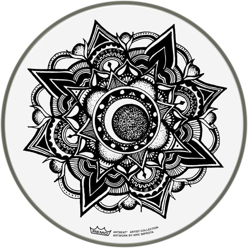 [PE-0013-AB-005] Peau de frappe Artbeat Skyndeep Emperor transparente, 13", Nocturnal Bloom