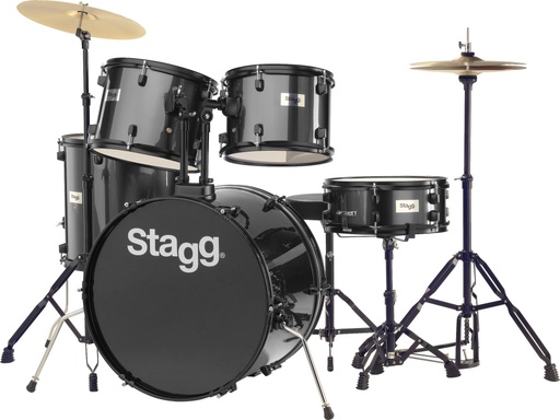 [TIM122B BK] Batterie 22" Standard, 5 fûts en tilleul (6-plis) + hardware & cymbales