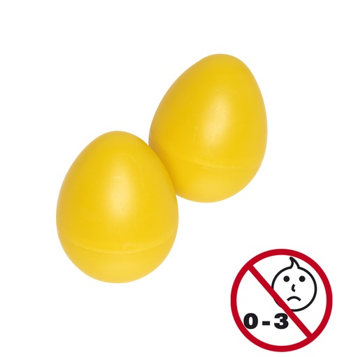 [EGG-2 YW] Paire de Egg Shakers en plastique