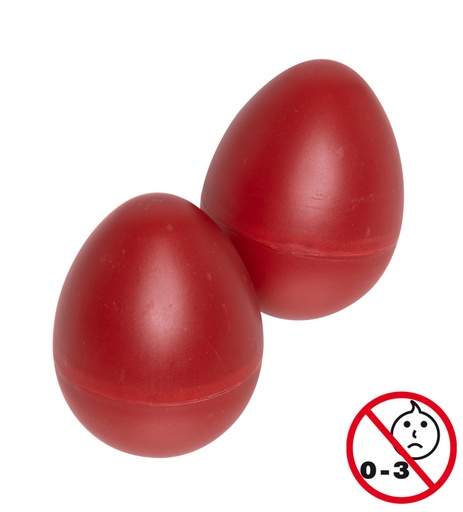 [EGG-2 RD] Paire de Egg Shakers en plastique