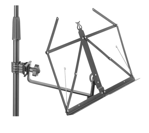 [SCL-MUS] Tablette de pupitre pliable, avec pince pour stand et design lyre