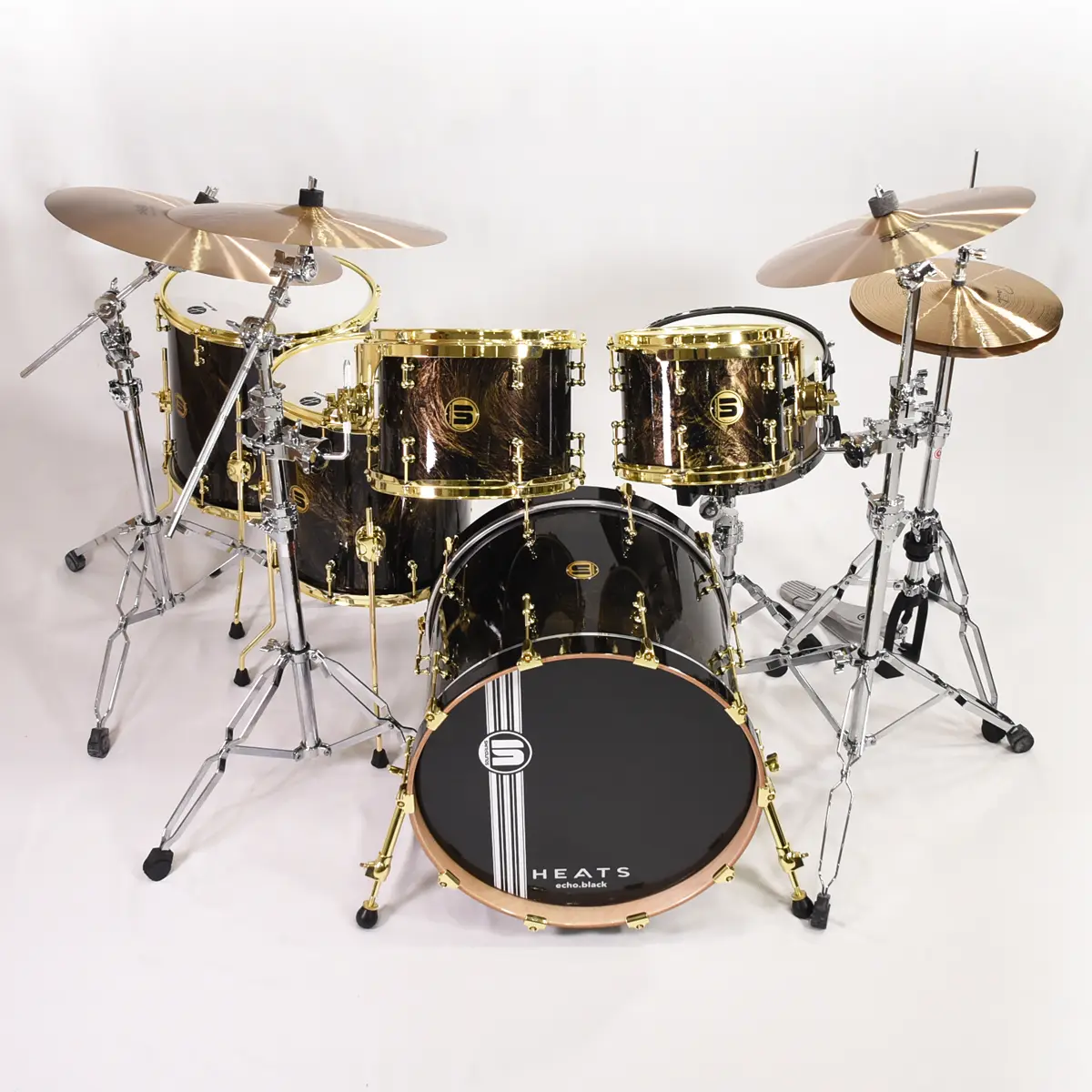 Batterie Aluminium Gold Graphic - FUSION - GC20"x16", TT10"x7" 12"x8", TB14"x14"