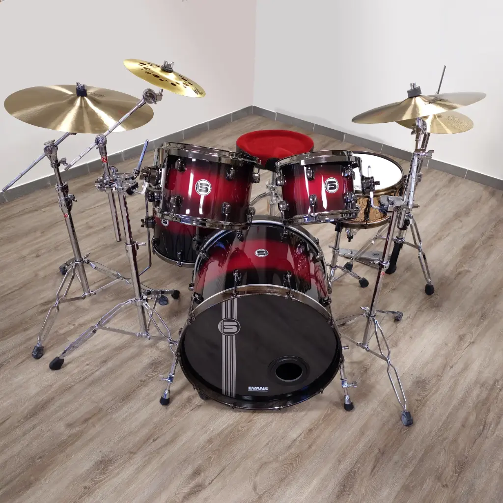 Batterie Aluminium Dégradé - ROCK10 - GC22"x18", TT10"x8" 12"x9", TB16"x16"