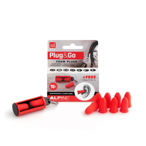[PLUGANDGO] BOUCHONS ALPINE PLUG & GO ROUGE