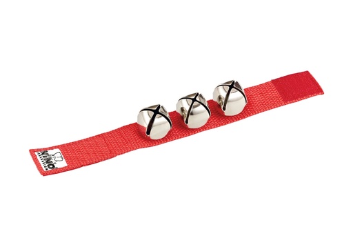 [NINO961R] BRACELET NINO 3 GRELOTS, ROUGE