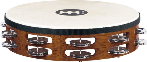 [TAH2AB] TAMBOURIN MEINL BOIS AVEC PEAU BRUN
