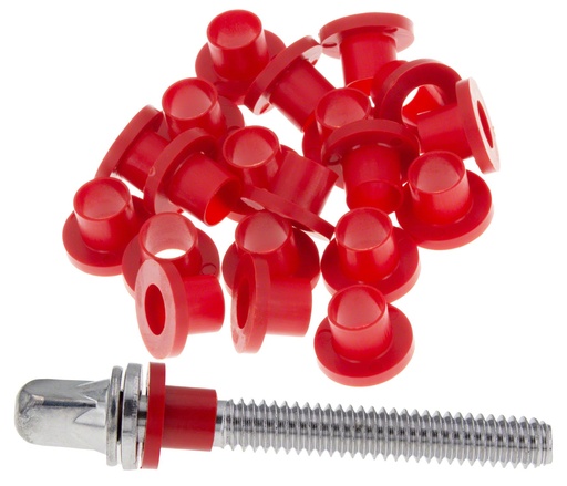 [DAN-TRW100R] TRW100R - Rondelles nylon pour tirants - Rouge (x100)