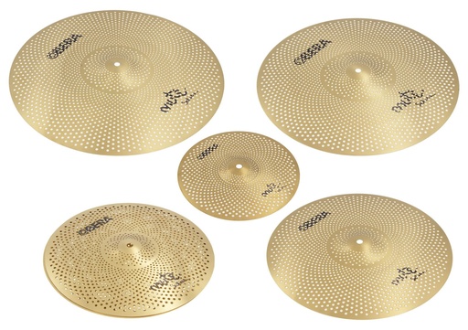 [OBE-MU-SET5-BR] Set 5 Cymbales Silencieuces Mute - 14" 16" 18" 20" 10" - Finition Brass